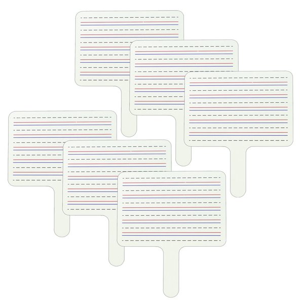 C-Line Products Two-Sided Dry Erase Answer Paddle, 6PK 40670